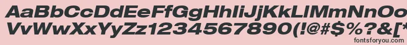 Heaveneticaextd8Hvyoblsh Font – Black Fonts on Pink Background
