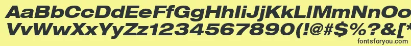 Heaveneticaextd8Hvyoblsh Font – Black Fonts on Yellow Background