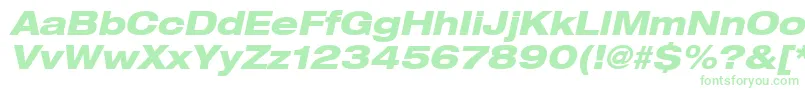Heaveneticaextd8Hvyoblsh Font – Green Fonts on White Background