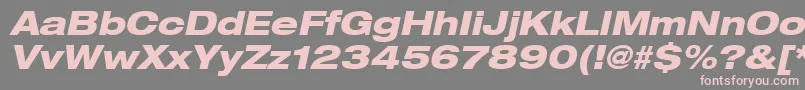 Heaveneticaextd8Hvyoblsh Font – Pink Fonts on Gray Background
