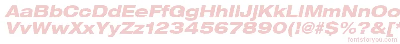 Heaveneticaextd8Hvyoblsh Font – Pink Fonts on White Background