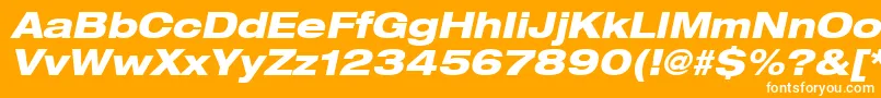 Heaveneticaextd8Hvyoblsh Font – White Fonts on Orange Background