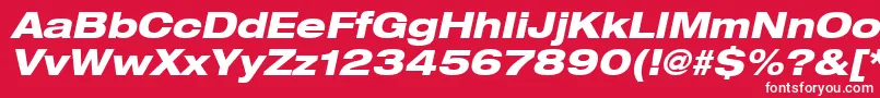 Heaveneticaextd8Hvyoblsh Font – White Fonts on Red Background