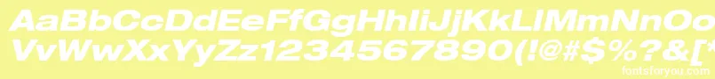 Heaveneticaextd8Hvyoblsh Font – White Fonts on Yellow Background