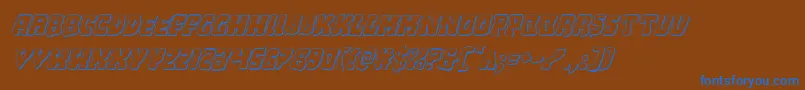 Beastian3Dital Font – Blue Fonts on Brown Background