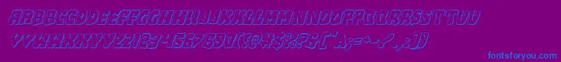 Шрифт Beastian3Dital – синие шрифты на фиолетовом фоне