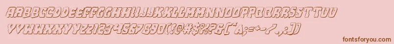 Beastian3Dital Font – Brown Fonts on Pink Background