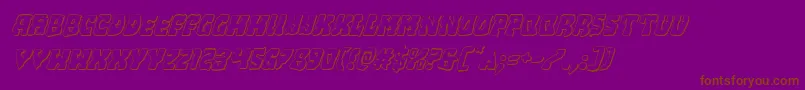 Beastian3Dital Font – Brown Fonts on Purple Background