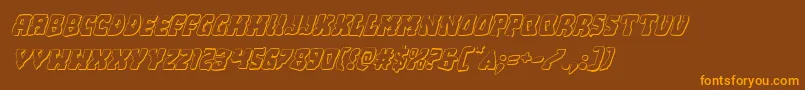 Beastian3Dital Font – Orange Fonts on Brown Background