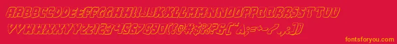 Beastian3Dital Font – Orange Fonts on Red Background