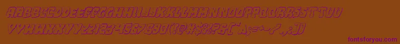 Beastian3Dital Font – Purple Fonts on Brown Background