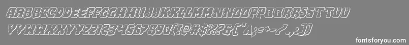 Beastian3Dital Font – White Fonts on Gray Background