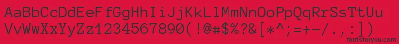 AnonymousPro Font – Black Fonts on Red Background