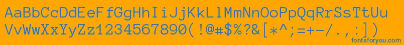 Шрифт AnonymousPro – синие шрифты на оранжевом фоне
