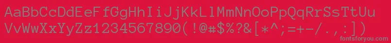 AnonymousPro Font – Gray Fonts on Red Background