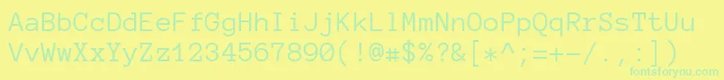 Saiba mais sobre a fonte AnonymousPro Fonte AnonymousPro – fontes verdes em um fundo amarelo