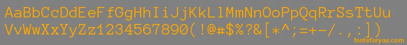 AnonymousPro Font – Orange Fonts on Gray Background
