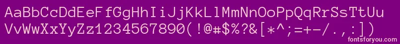 AnonymousPro Font – Pink Fonts on Purple Background