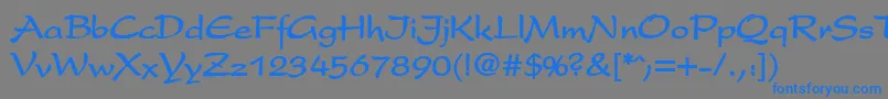 フォントSakuraBold – 灰色の背景に青い文字