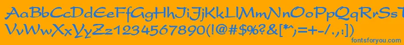 フォントSakuraBold – オレンジの背景に青い文字