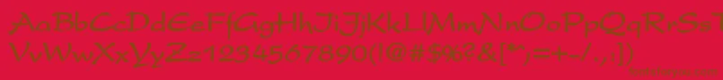 SakuraBold Font – Brown Fonts on Red Background