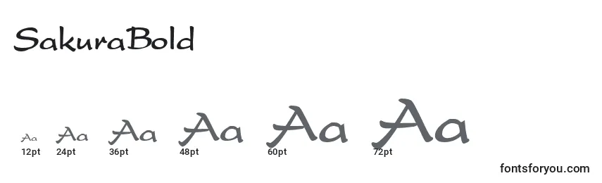 SakuraBold Font Sizes