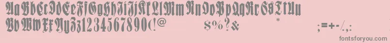 Frakturcondensedheadline Font – Gray Fonts on Pink Background