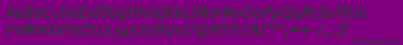 MetamediumcItalic Font – Black Fonts on Purple Background