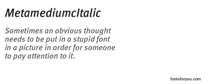 Шрифт MetamediumcItalic
