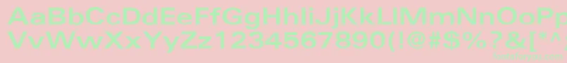 UniversBoldext Font – Green Fonts on Pink Background