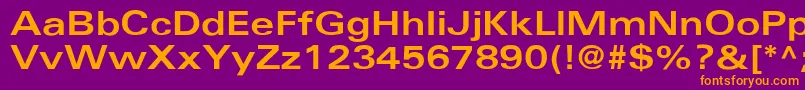 UniversBoldext Font – Orange Fonts on Purple Background