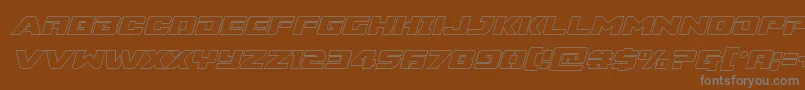 Шрифт Supercommandooutital – серые шрифты на коричневом фоне