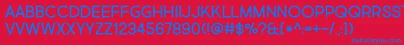 MarketFresh Font – Blue Fonts on Red Background