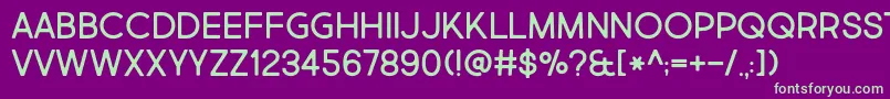 MarketFresh Font – Green Fonts on Purple Background