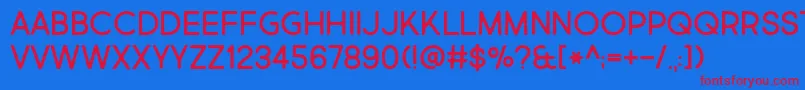 MarketFresh Font – Red Fonts on Blue Background