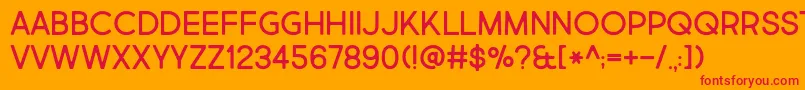 MarketFresh Font – Red Fonts on Orange Background