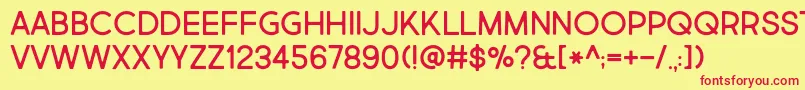 MarketFresh Font – Red Fonts on Yellow Background
