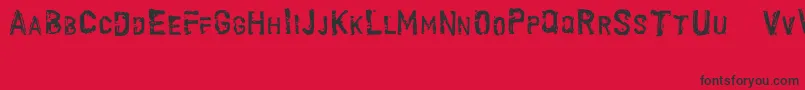 フォントScroongeNormal – 赤い背景に黒い文字
