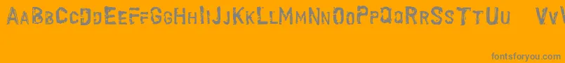 ScroongeNormal Font – Gray Fonts on Orange Background