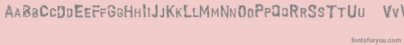 ScroongeNormal Font – Gray Fonts on Pink Background