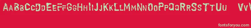 ScroongeNormal Font – Green Fonts on Red Background