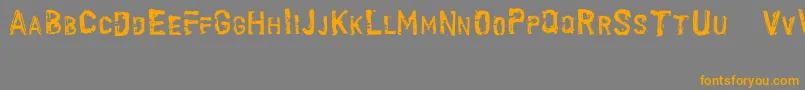 ScroongeNormal-Schriftart – Orangefarbene Schriften auf grauem Hintergrund