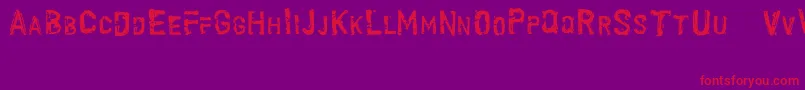 ScroongeNormal Font – Red Fonts on Purple Background
