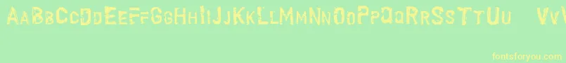 ScroongeNormal Font – Yellow Fonts on Green Background