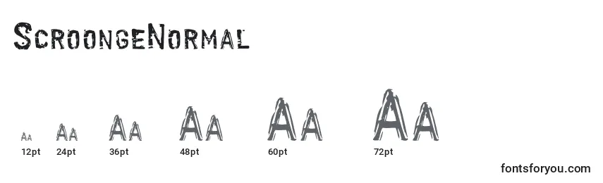 ScroongeNormal Font Sizes