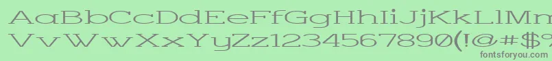 CharringtonSuperwide Font – Gray Fonts on Green Background