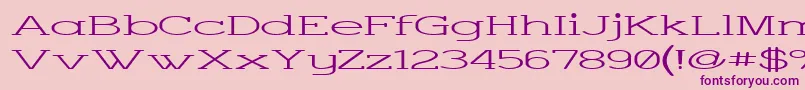 CharringtonSuperwide Font – Purple Fonts on Pink Background