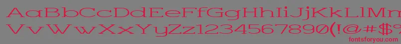 CharringtonSuperwide Font – Red Fonts on Gray Background