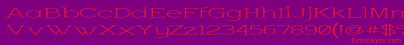 CharringtonSuperwide Font – Red Fonts on Purple Background