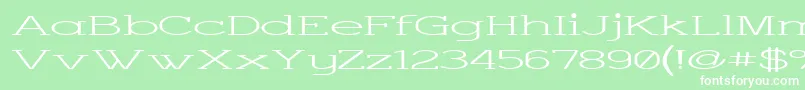 CharringtonSuperwide Font – White Fonts on Green Background